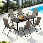 patio folding chairs set of 2, portable outdoor, view 9