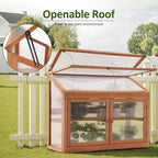 mcombo wooden cold frame garden greenhouse flower planter showing dimensions