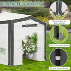 eagle peak 12x8 walk in pop up greenhouse, front angle view