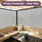 90% sun shade cloth with gromments, 0 8' showing dimensions