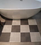 modular interlocking tiles double non-slip 12"x12" dark gray, package contents