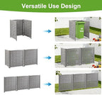 3-panel outdoor air conditioner fence screen, outside wood, view 9