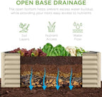 best choice products 4x2x2ft outdoor metal raised garden, close-up detail