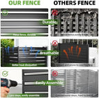 privacy fence screen for ac & trash, 42", side view