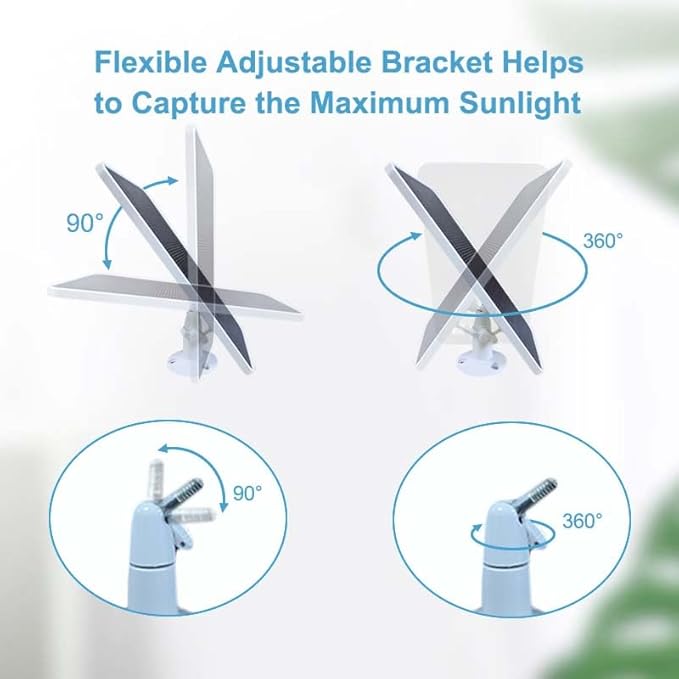 Solar Panel for Arlo Essential/XL Spotlight Cam (1st Gen), Essential 2K/2K XL (2nd Gen，3rd Gen), with 13FT Micro USB & Type-C Cables, 360° Adjustable Aluminum Mount3, 3 Pack