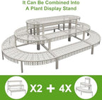 aboxoo 3-tier metal plant stand, stair-step corner shelf on a desk or shelf