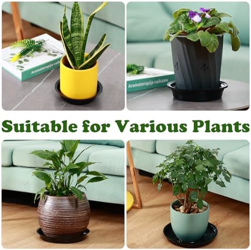 20 packs 20 inches extra-large black plant saucers, view 9