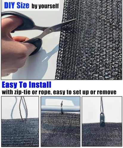 e.share 40%-50% sun shade cloth,frost&wind protection garden net,10x100ft showing dimensions