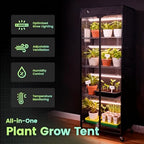 worth mini greenhouse with 18w t8 grow lights shown in use