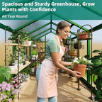 garvee 6x10 ft greenhouse - large aluminum greenhouses shown in use