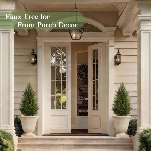 vitalismo 3ft artificial cedar trees set of 2 showing dimensions