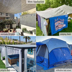 70% 12x25 ft aluminet shade cloth for car, front angle view