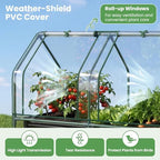 happygrill 4 x 2 x 3 ft galvanized showing dimensions