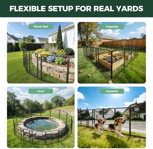 fxw no dig garden fence, outdoor for yard showing dimensions