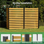 docred air conditioner fence, 38" w x 60" showing dimensions