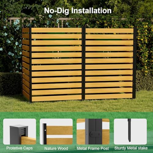 docred air conditioner fence, 38" w x 60" showing dimensions
