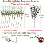 ryddelighome white faux kiku flowers for vase(not included), front angle view