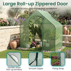 happygrill walk-in greenhouse, portable outdoor green house with, side view