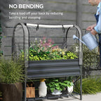 outsunny raised garden bed with cover and storage, package contents
