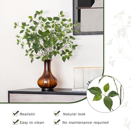 artificial plants greenery eucalyptus stems branches plant for, front angle view