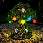 Hogni Solar Outdoor Garden Gnome Statue, Lawn Gnome Statue Decorations | Waterproof Solar Powered Yard Art for Patio, Balcony, Lawn, Cute House Warming & Birthday Gifts for Mom, Grandma, Women
