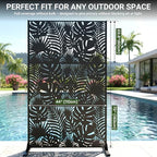 metal privacy screen outdoor – 72in decorative laser, view 9