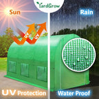 yardgrow greenhouse replacement cover larger walk in outdoor, side view