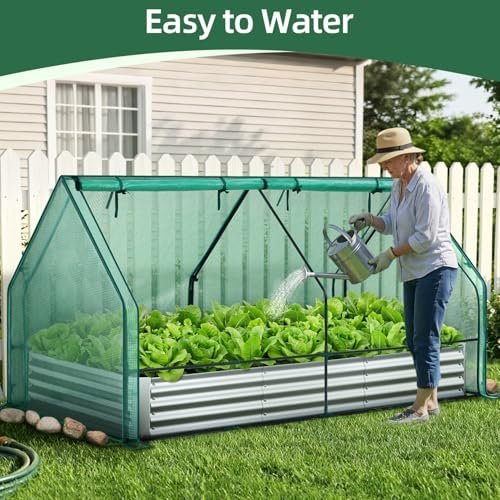 ohuhu 8x4x1 ft raised garden bed outdoor with, view 9