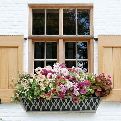 24 inch window boxes planters railing planter box shown in use