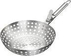 Westmark Grill Wok – Ideal for preparing Large Quantities of Delicious Grilled Vegetables, Durable, Dishwasher Safe – Stainless Steel