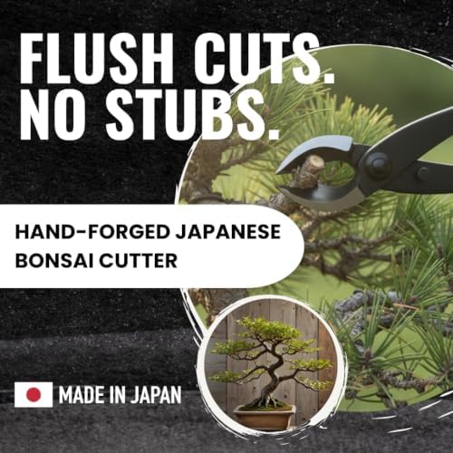 senkichi 8.3" japanese bonsai concave cutter – professional shown in use