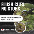 senkichi 8.3" japanese bonsai concave cutter – professional shown in use