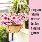 lalagreen hanging baskets (12 in, 6 pack) black, view 9
