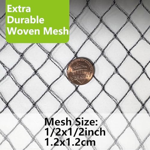 poyee 30x30ft bird netting, 1/2 inch mesh, heavy, close-up detail