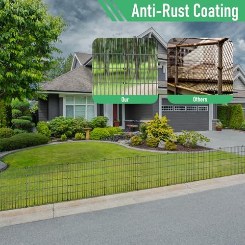 10‑panel no‑dig garden fence, 32" h x 23.6'l showing dimensions
