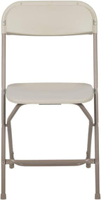 Flash Furniture Hercules™ Series Plastic Folding Chair - Beige - 2 Pack 650LB Weight Capacity Comfortable Event Chair-Lightweight Folding Chair
