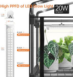 bstrip indoor greenhouse with grow light, 4x20w plant, side view