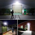 emaner motion sensor flood light dusk to dawn showing dimensions