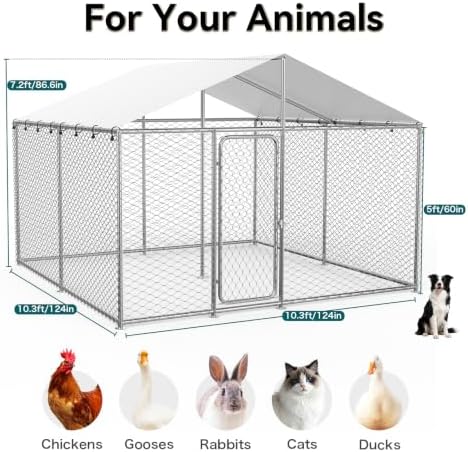 10x10 ft dog kennel outdoor,dog run,dog enclosure with, view 9