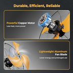 cammoo 18 inch wall mount fan with 600d, front angle view