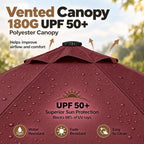 yaheetech 9ft solar patio umbrella w/push button tilt on a desk or shelf