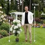 3 ft artificial hydrangea trees faux potted topiary, package contents
