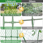 cucumber trellis for raised bed 5.4x5.5ft u-shape adjust, side view
