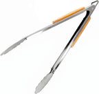 Pro BBQ Tongs for Grill - 17" Professional Grade Barbecue Tongs for Cooking- Solid & Sturdy - Built with 304 Grade Stainless Steel and Acacia Wood - Heavy Duty Built to Last Kitchen essential.