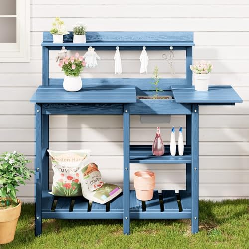 serwall outdoor potting bench set of 2 with, view 9