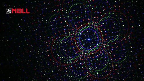 Motion 8 Patterns in 1 Red, Green, and Blue Outdoor Christmas Laser Lights Projector with remote control and Security Lock