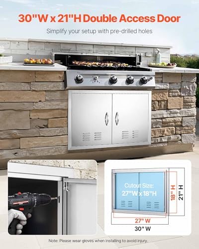 vevor outdoor kitchen doors 30w x 21h inch shown in use