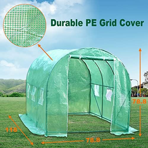 greenhouse 10'xw7'xh7' walk-in greenhouses for outdoors mini greenhouse, close-up detail