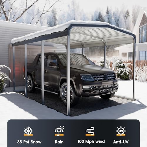 10x15 ft heavy duty metal carport kits with shown in use