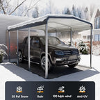 10x15 ft heavy duty metal carport kits with shown in use